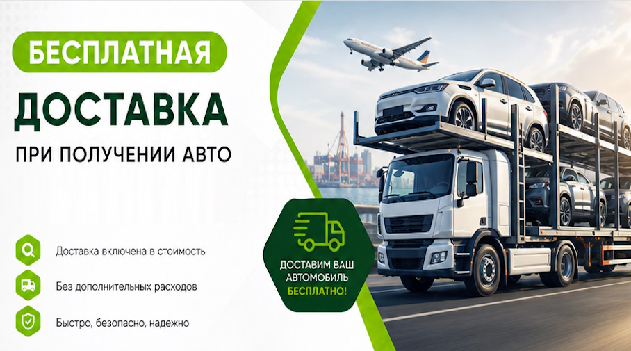Акция! Бесплатная доставка по Волжском при получении авто